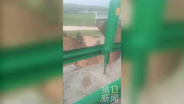 突发!榆林雷电暴雨致横山无定河大桥发生塌方