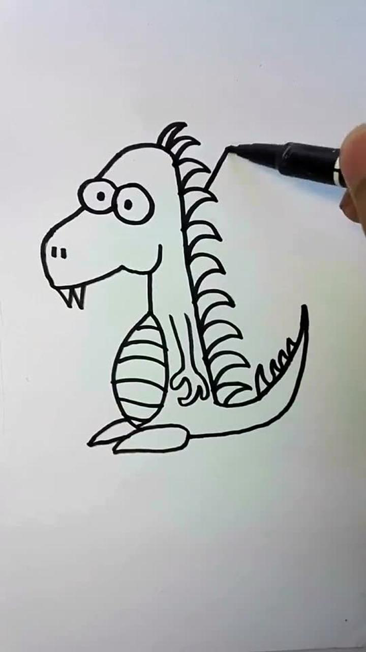 简笔画,画飞龙,像不像?