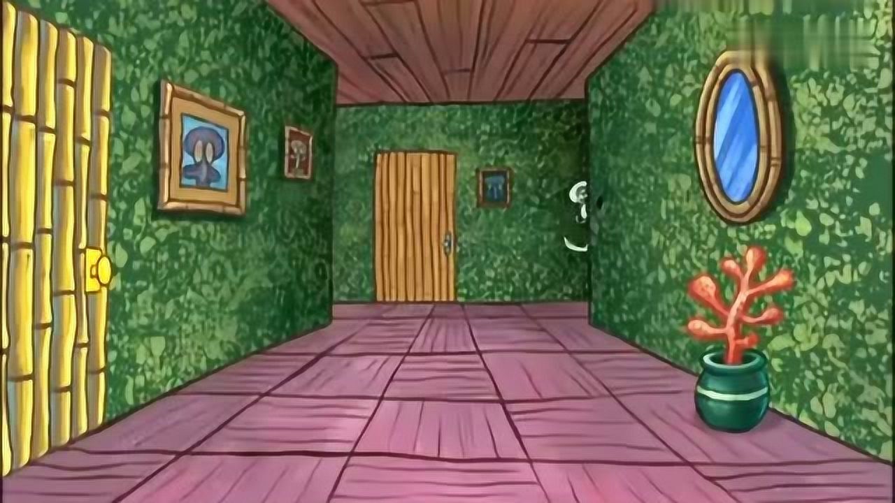 《海绵宝宝》海绵宝宝家里装修,装修的跟章鱼哥家一模一样