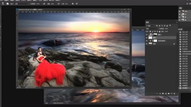 摄影后期制作,PS婚纱海景调色教程