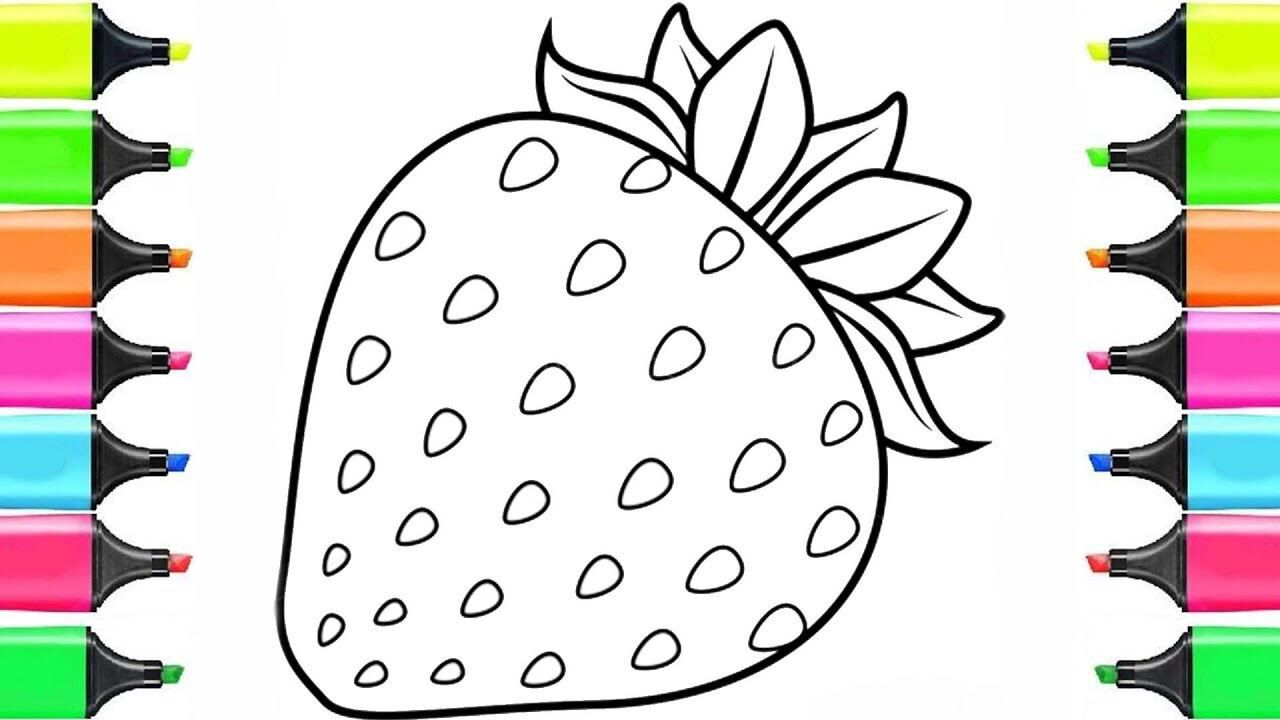 儿童简笔画:可爱小的草莓
