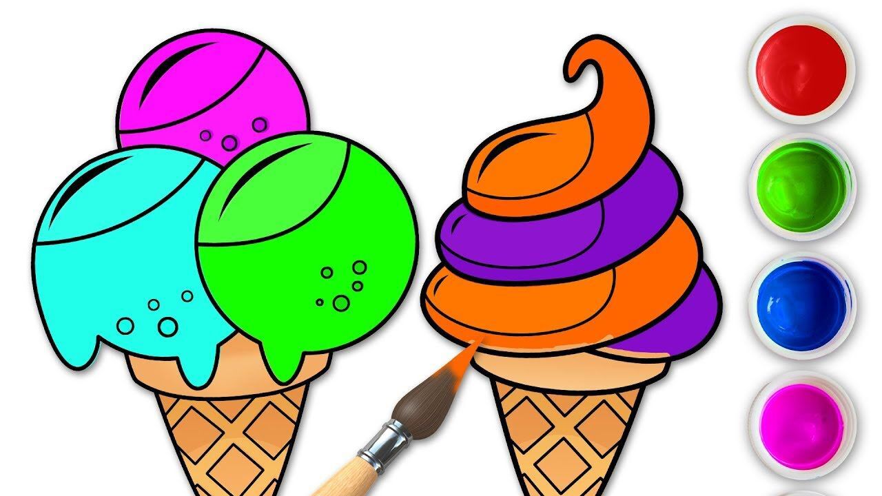 趣味简笔画 画美味冰淇淋球