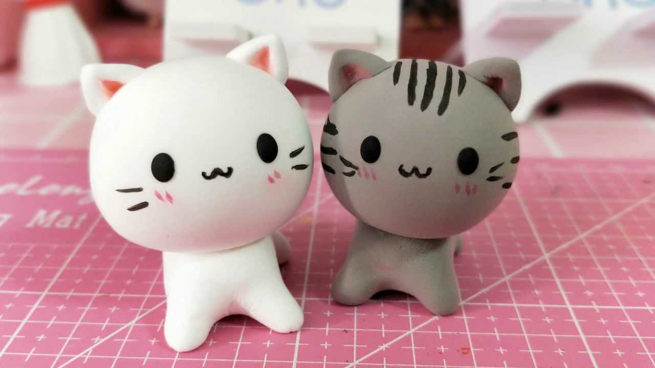 简单学粘土kimi教你做一只超可爱的粘土小猫咪
