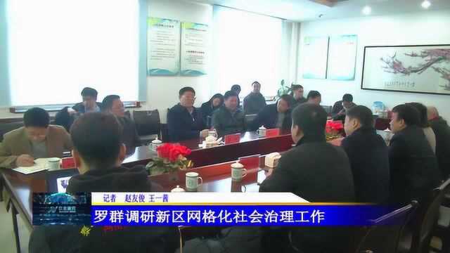 江北新闻 罗群调研新区网格化社会治理工作