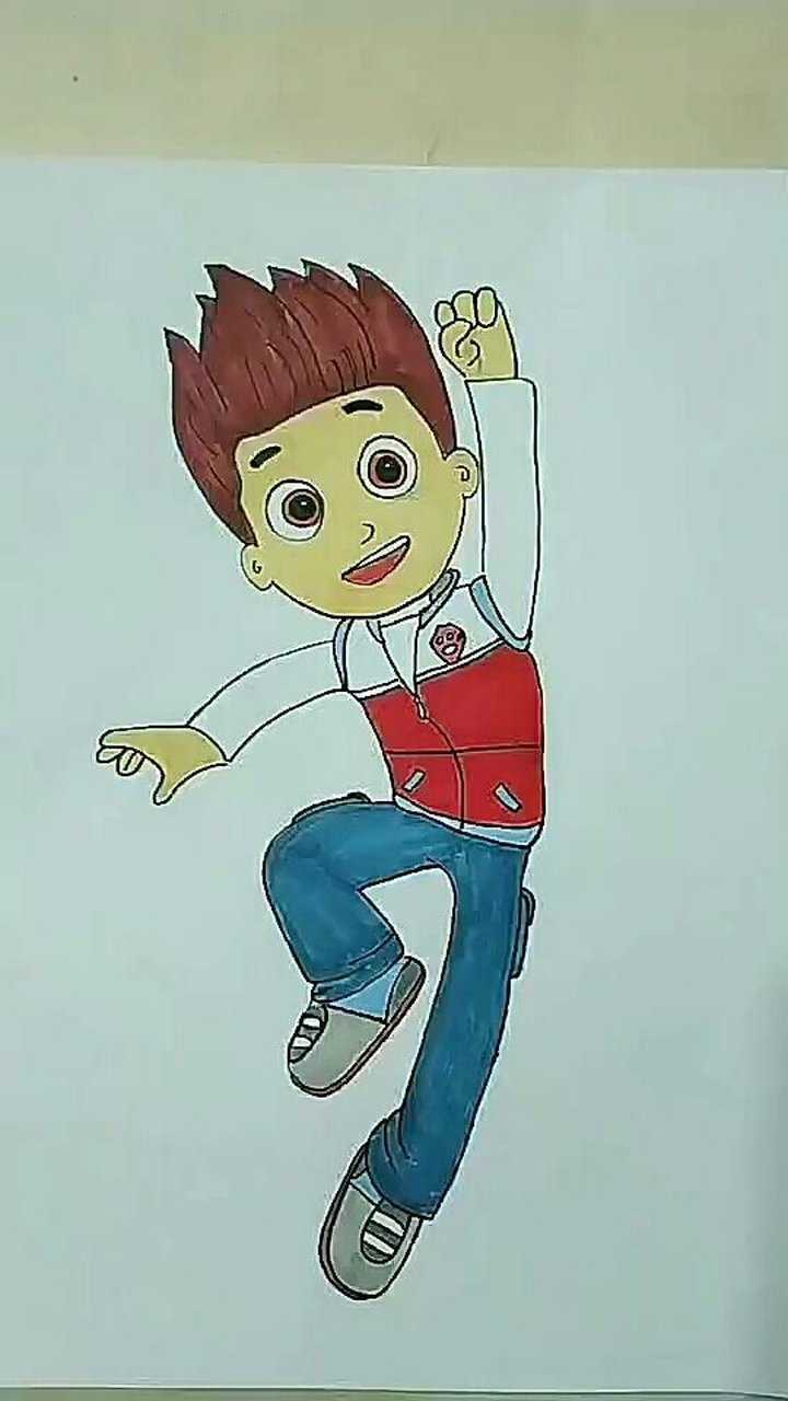 画汪汪队莱德队长卡通简笔画_腾讯视频