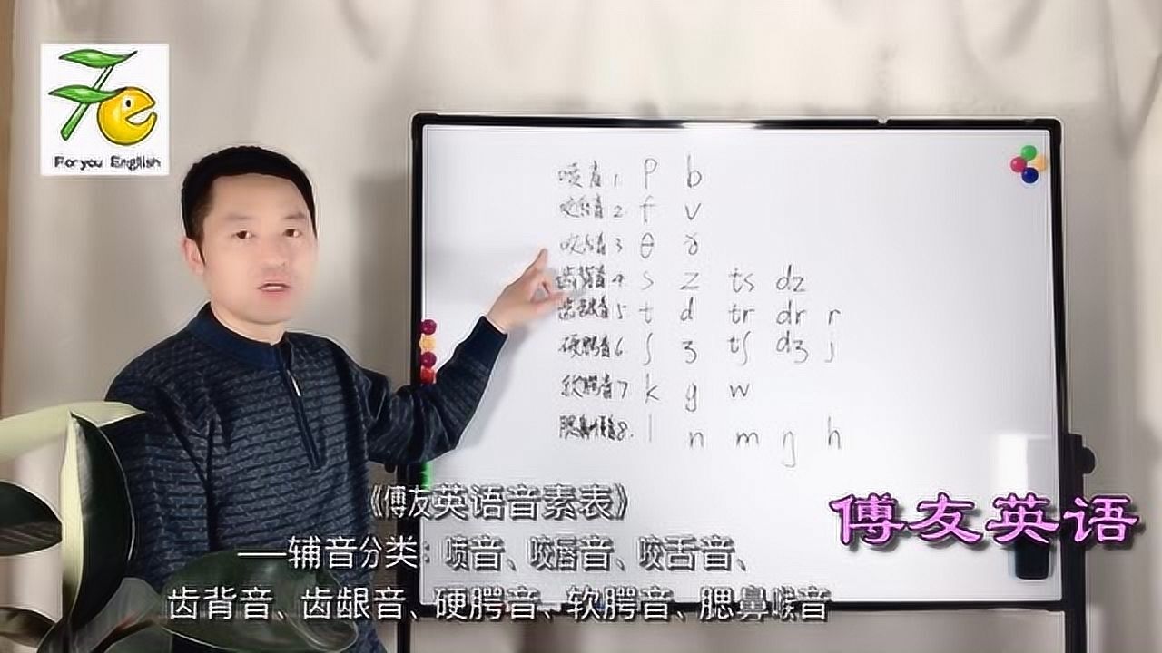 傅友英语音素表辅音分喷音咬唇咬舌齿背齿龈硬腭软腭腮鼻喉音