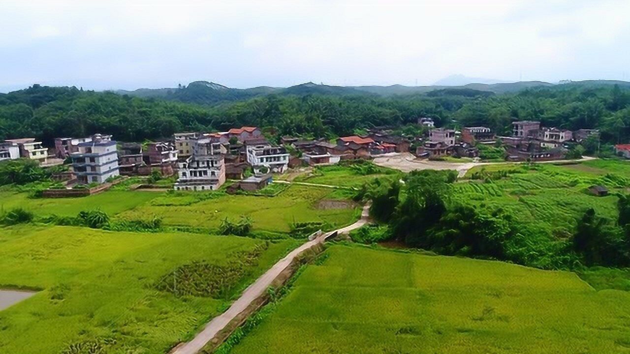 航拍怀集县连麦镇向阳村,随着稻香河流一起奔跑!