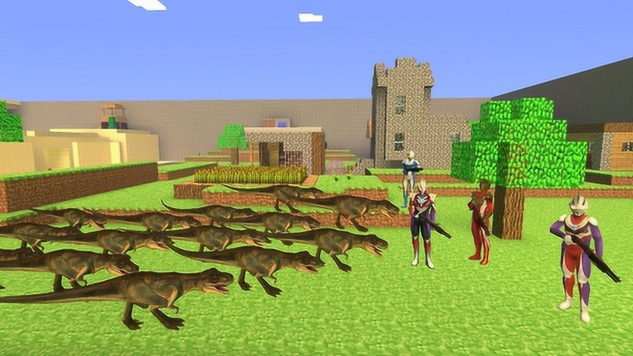 高斯迪迦欧布麦克斯奥特曼遇到一群恐龙能消灭吗