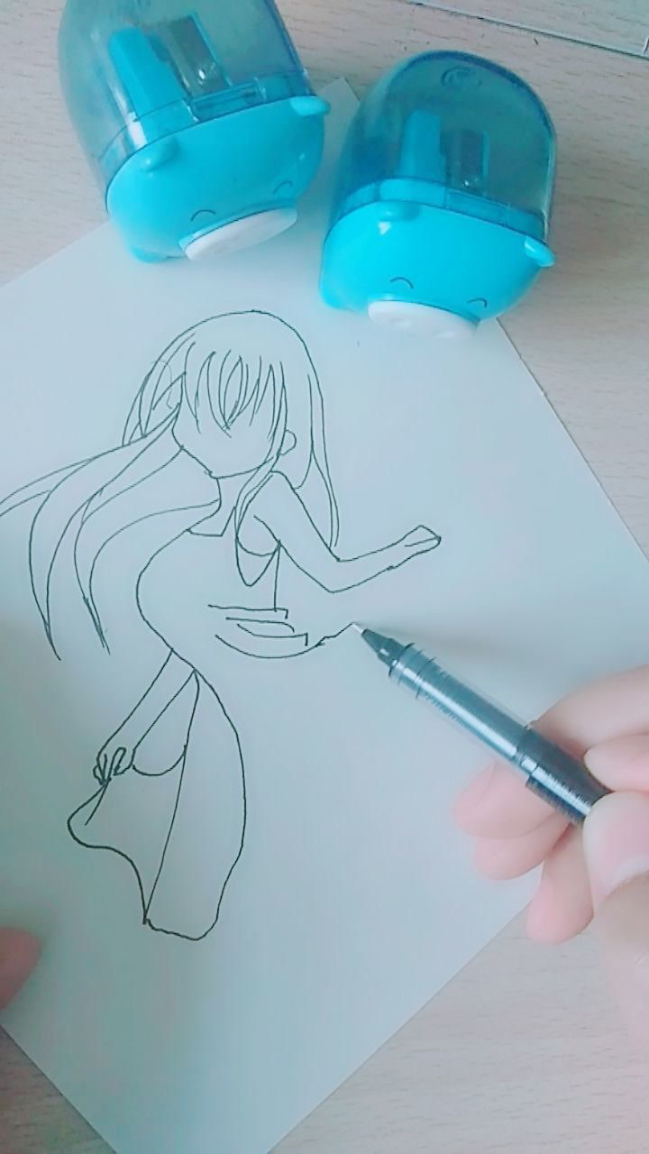 教你画妹子简笔画