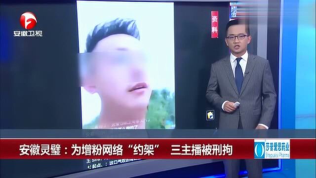 安徽灵璧:为增粉网络“约架”三主播被刑拘