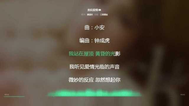 类似爱情 萧亚轩 2008年度最火歌曲 动态歌词