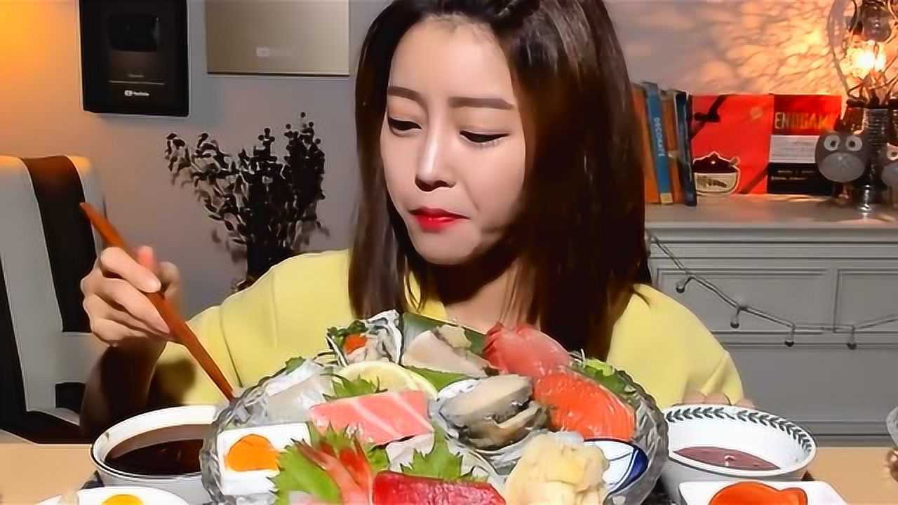 韩国吃播多萝西吃日料刺身2