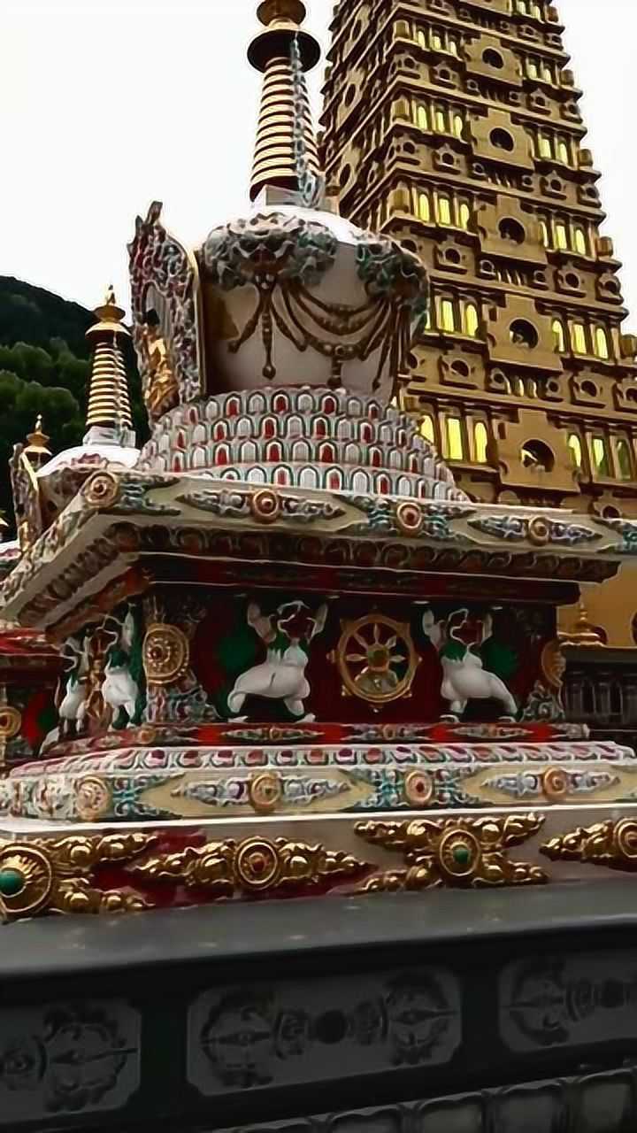 五台山大宝寺正觉塔塔高666米仿印度菩提伽耶正觉塔所建