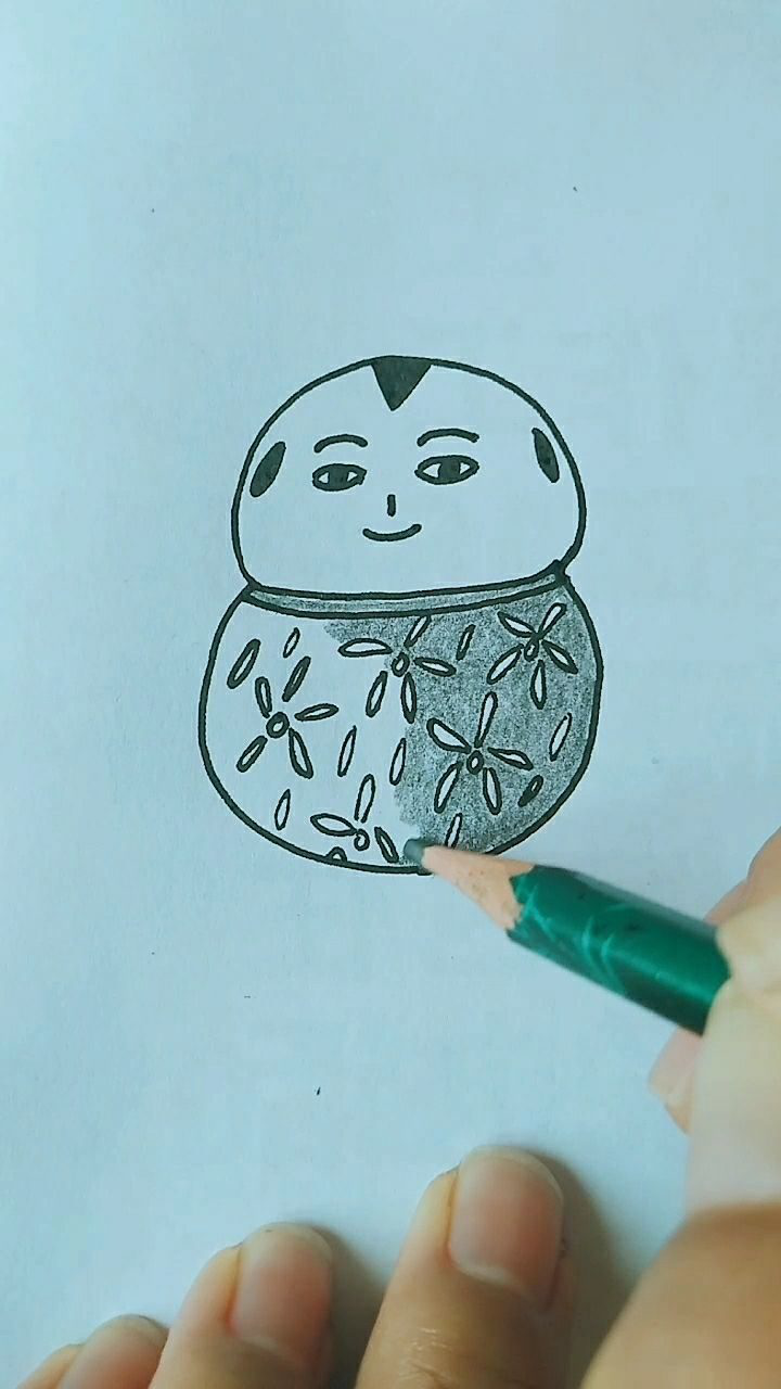 简笔画,民俗泥娃娃_腾讯视频
