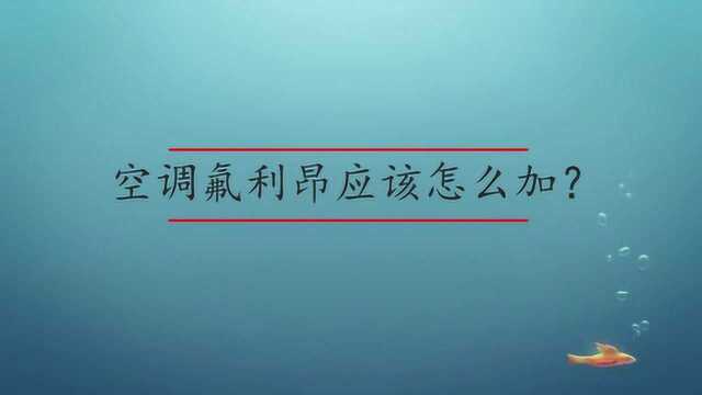 空调氟利昂应该怎么加?