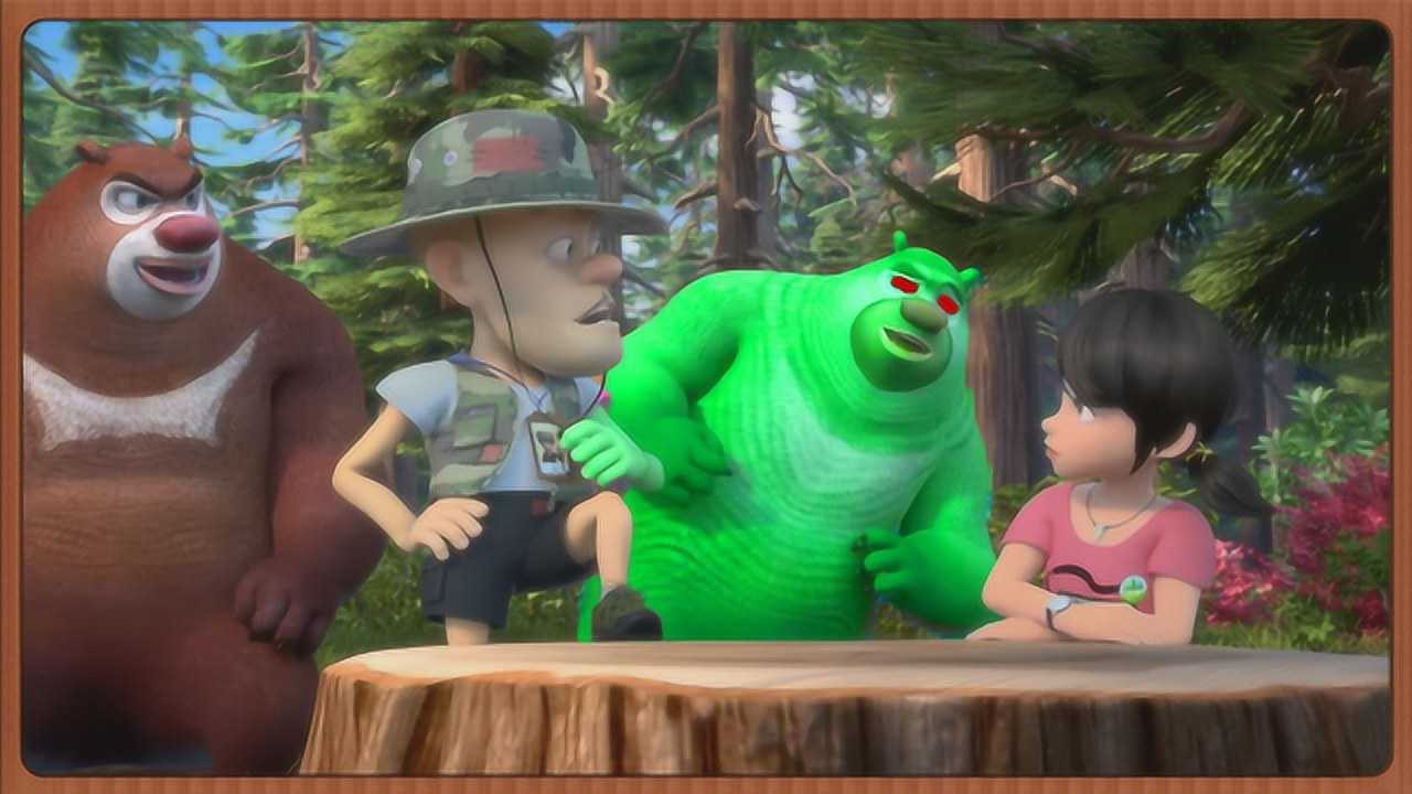 【波特】熊出没之机甲熊大 熊二开红色战机对抗僵尸动物