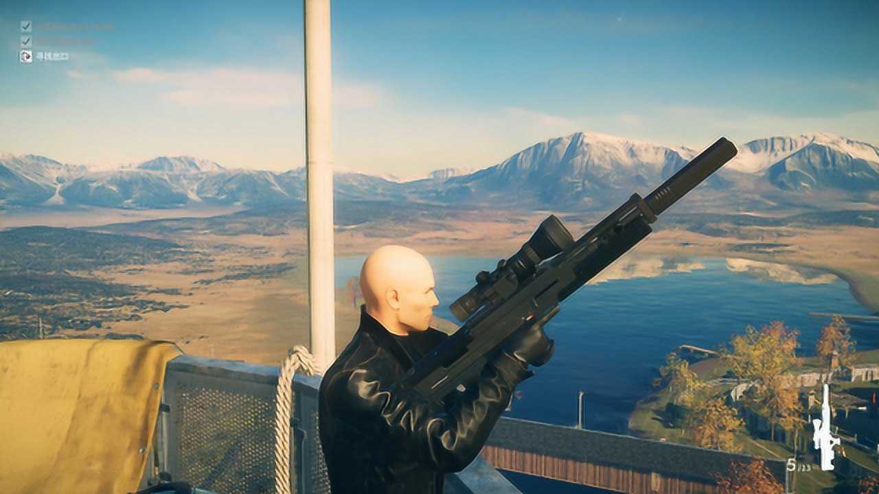 杀手2用15倍镜消音狙击枪击杀敌人千米之外枪枪爆头