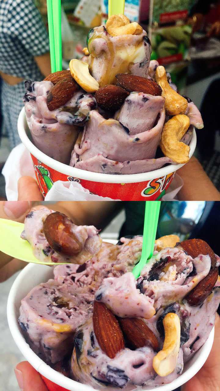 泰国炒冰淇淋:夏日美味!铁板炒雪糕,爽翻强迫症