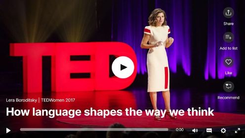 双语字幕TED演讲：语言如何塑造我们的思维方式？