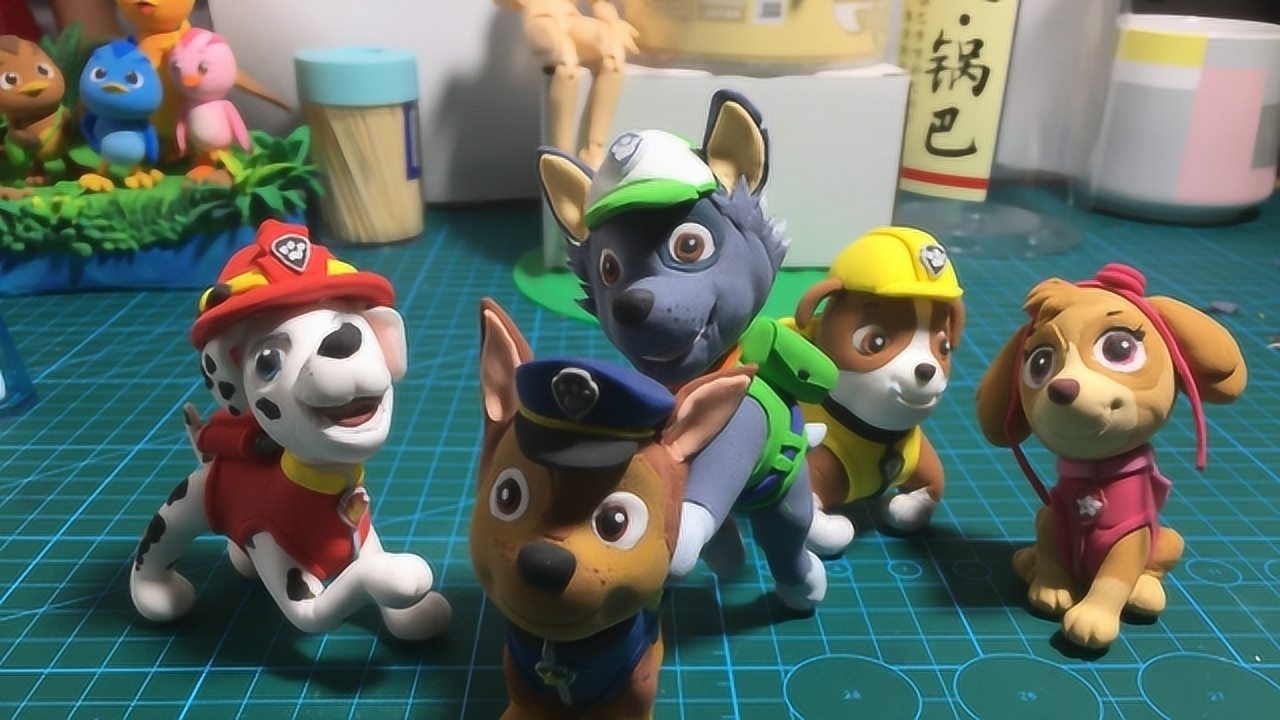 再利用!超轻粘土手工制作,汪汪队系列之灰灰,儿童亲子玩具视频教程