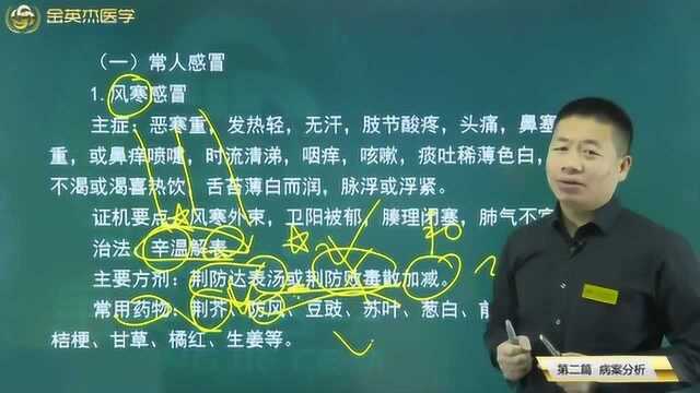 中医基础理论:中医内科常见的风寒感冒其主要症状和治疗方法,很实用