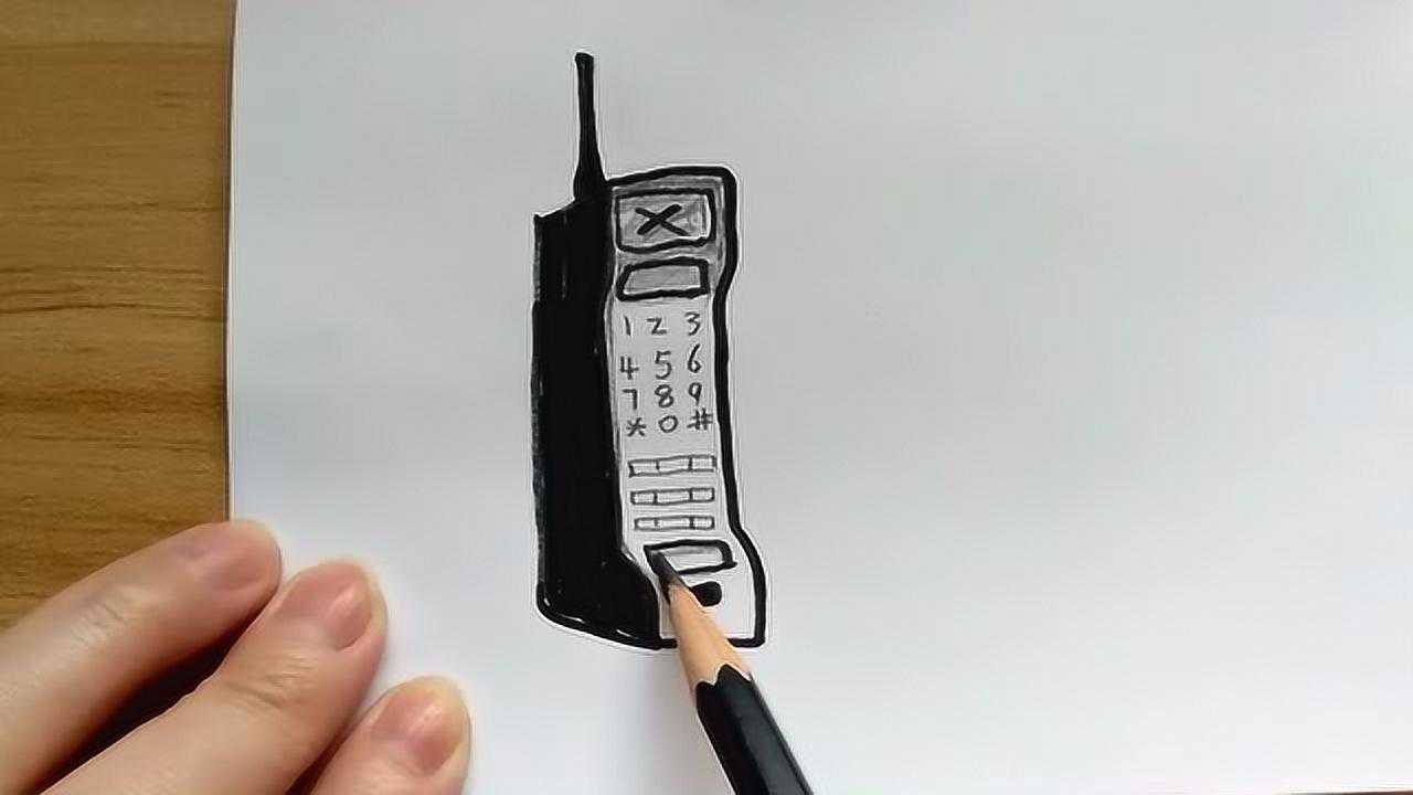 手机换代升级传说中的大砖头大哥大绘画哦大哥大哥你好吗