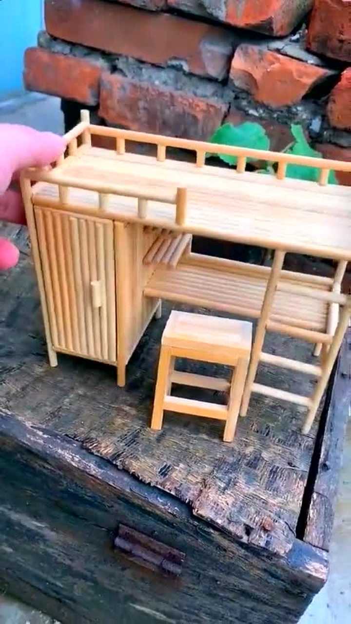 高手在民间变废为宝一次性筷子做的家具