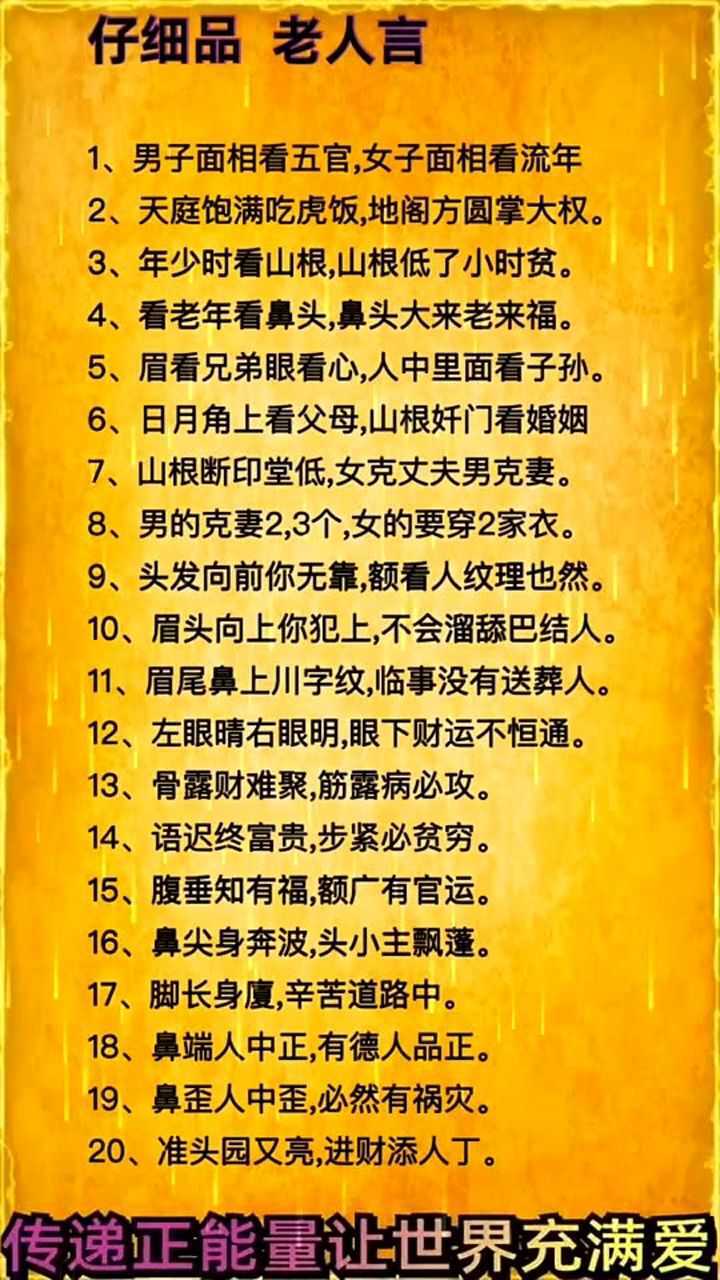 老人言说的句句在理