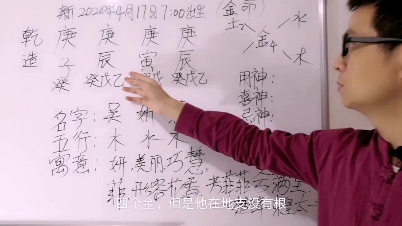 八字金命2020年1月17号出生的宝宝名字喜金吗,八字带你一起看!腾讯视频}