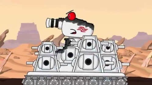 坦克世界动画:kv44大战之后变成白色了