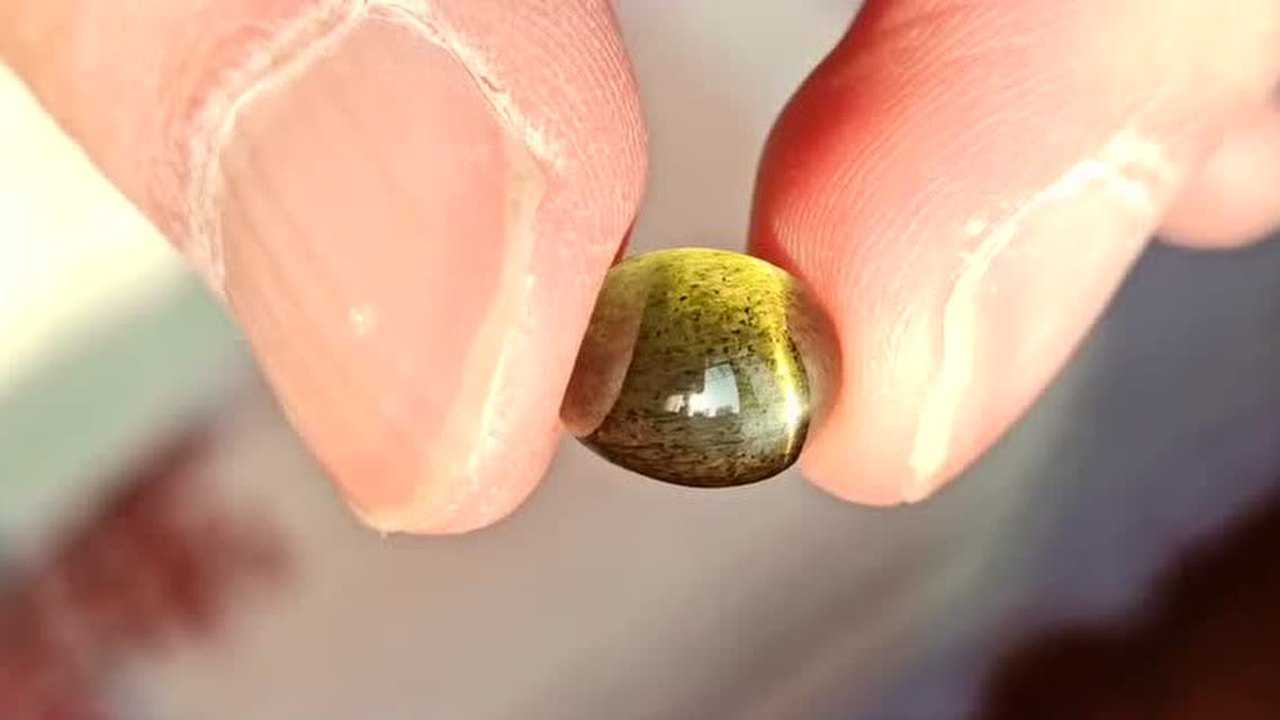大自然鬼斧神工#罕见的猫眼橄榄石