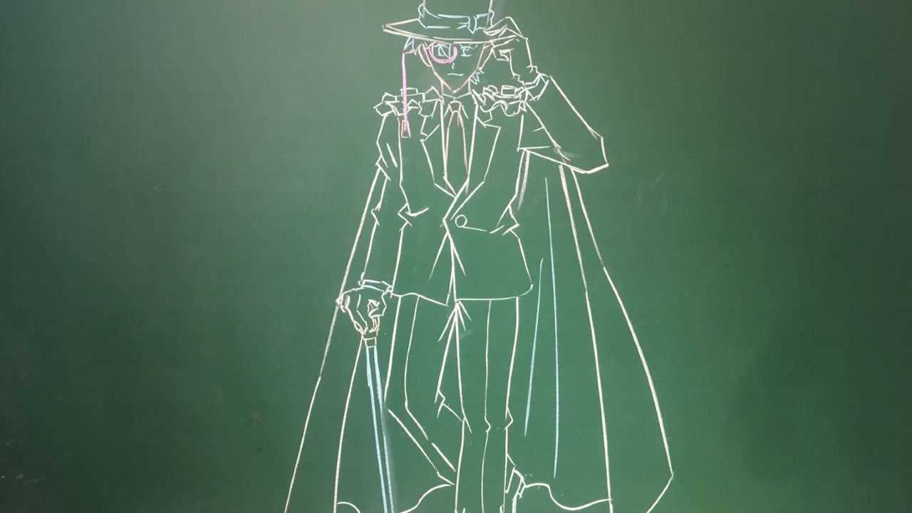 粉笔画 怪盗基德 又是一部老动漫 不知道大家看过没有