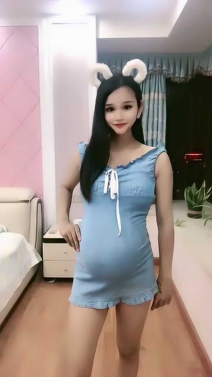 这么漂亮的孕妇，肚子又大又圆，皮肤保养得还好，真让人羡慕_高清
