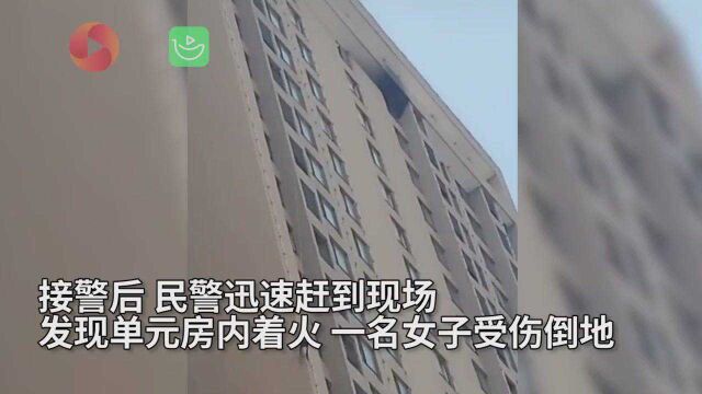 女子公寓内被劫持?警方:受伤女子已送医,男子跳楼身亡