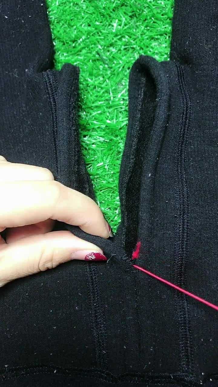 裤裆破了这样缝这样的针法很实用学会了受益很大