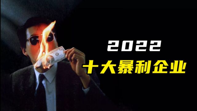 2022,十大暴利企业