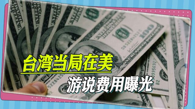 台媒爆料,台湾当局在美游说费达每年3672万,最终仅是花大钱买通话