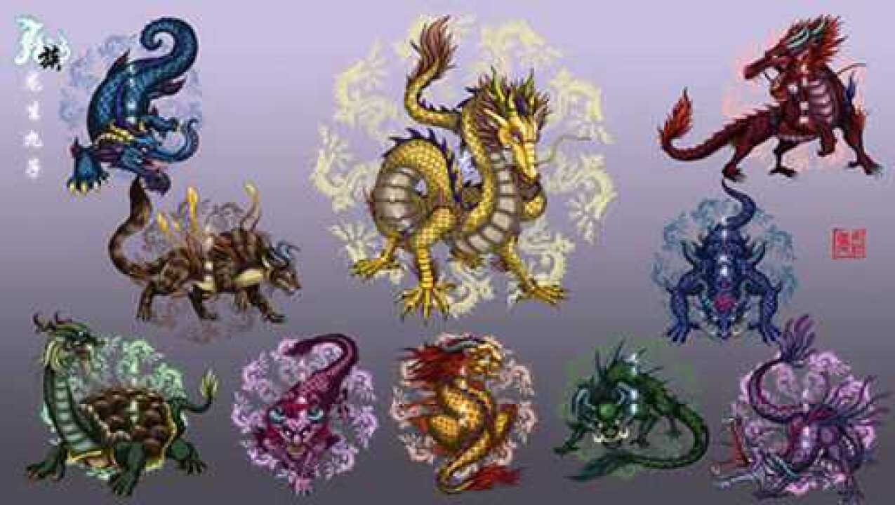 龙的九个儿子都不是龙看龙的老婆就知道了真是花心龙