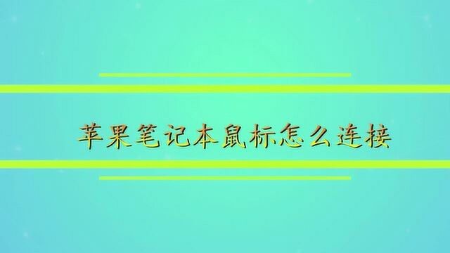 苹果笔记本鼠标怎么连接