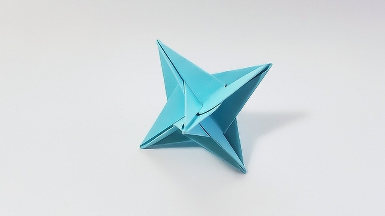 教你折纸三维星,组合图形,科技感几何作品