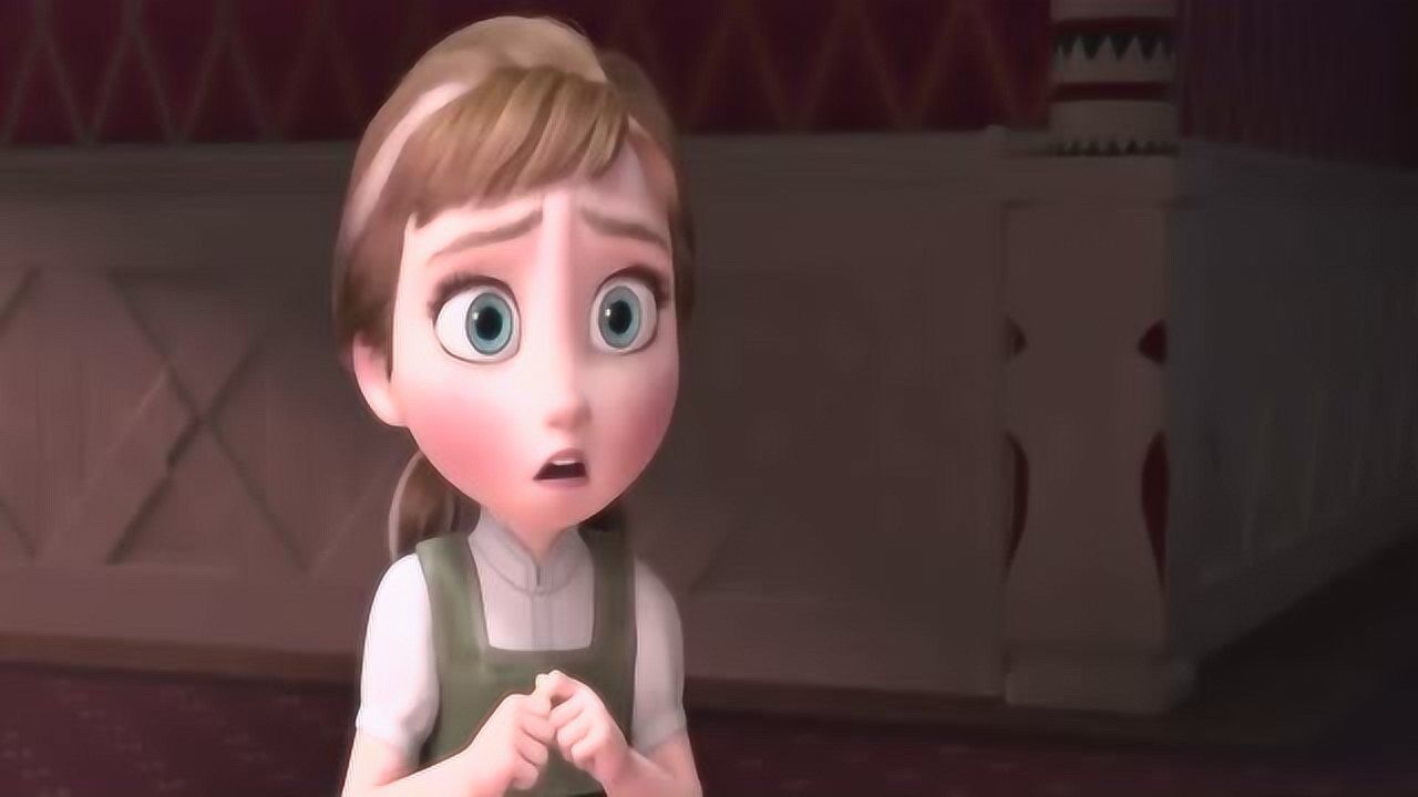 冰雪奇缘安娜见不到艾莎唱的歌也从欢快变成了悲伤