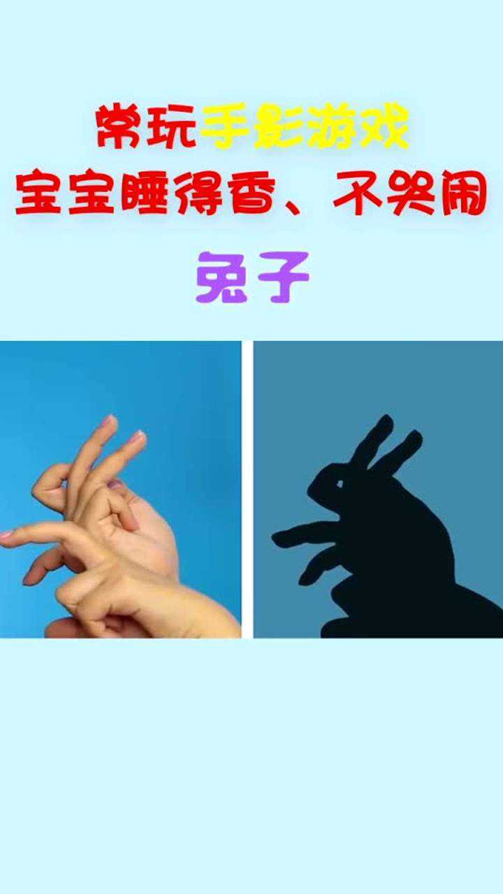 手影游戏 公鸡和兔子