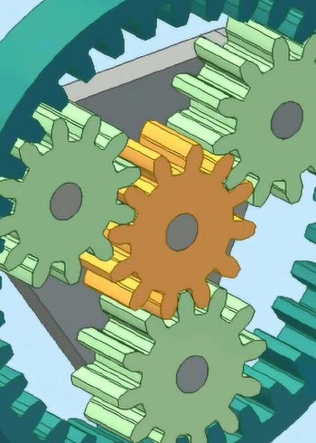 行星齿轮传动精美机械动画直观机械原理