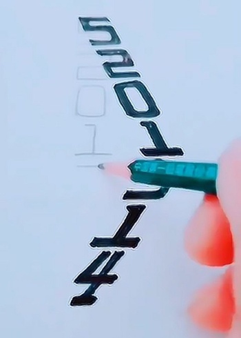 教你用铅笔画出立体字