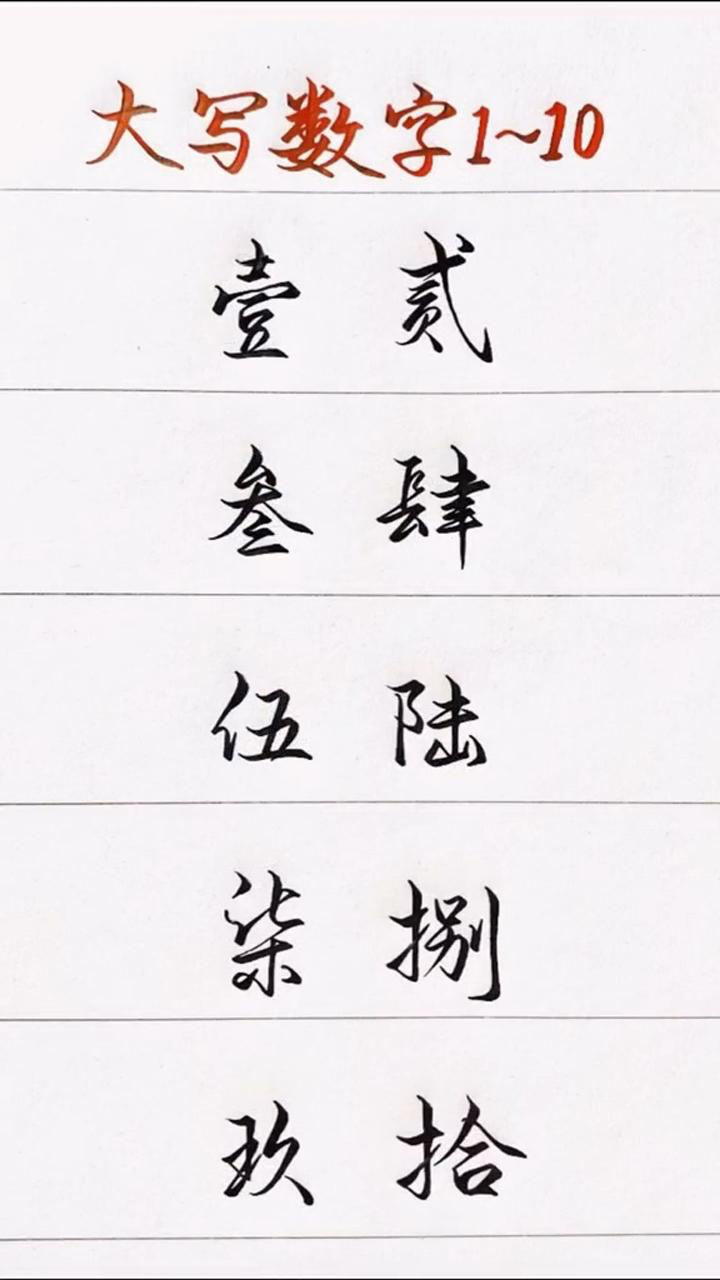 大写数字,你会几个?