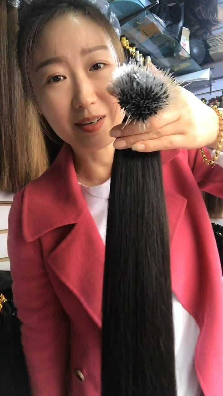 70厘米毛尖接发,也叫弹力接发,4捆接满头,超隐形的一款接发