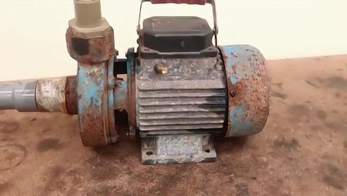破旧老式水泵维修翻新，重新缠的电机线圈，修好后又能用几年了！