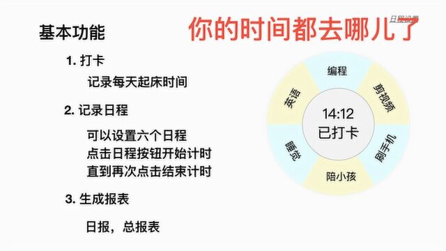 时间都去哪儿了,自制时间管理小程序,简单方便记录时间去哪儿了