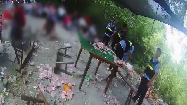 四散奔逃!赌场藏匿小树林 安徽警方突击行动抓捕37名涉赌人员