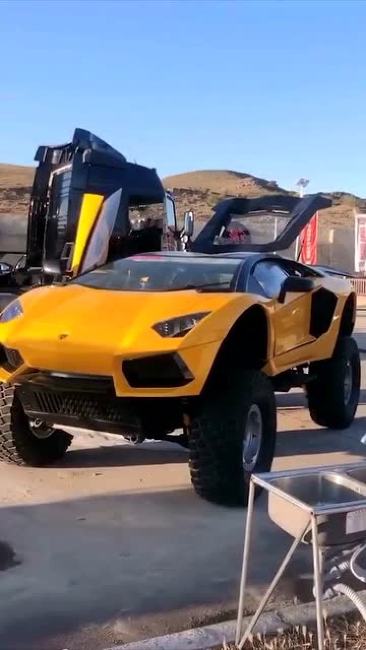 兰博基尼中的大脚怪,这是刚从健身房出来吧,这样的车你想要吗?